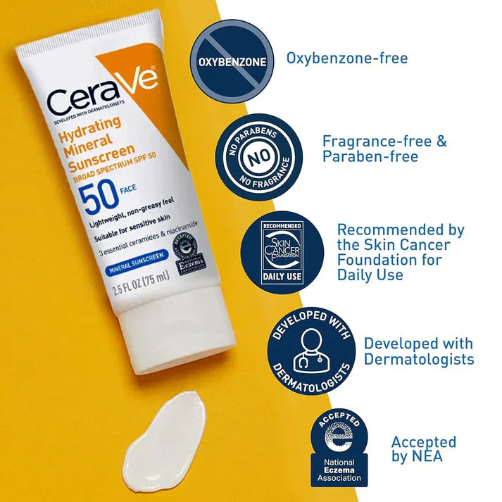 CeraVe 4-in-1 Skincare Kit: Night Cream, Sunblock, Cleanser & Serum